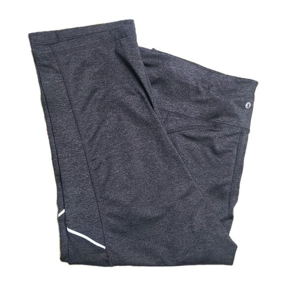 Xersion Black Gray Activewear Pants XL Side Pockets Reflective Strips - Picture 6 of 8